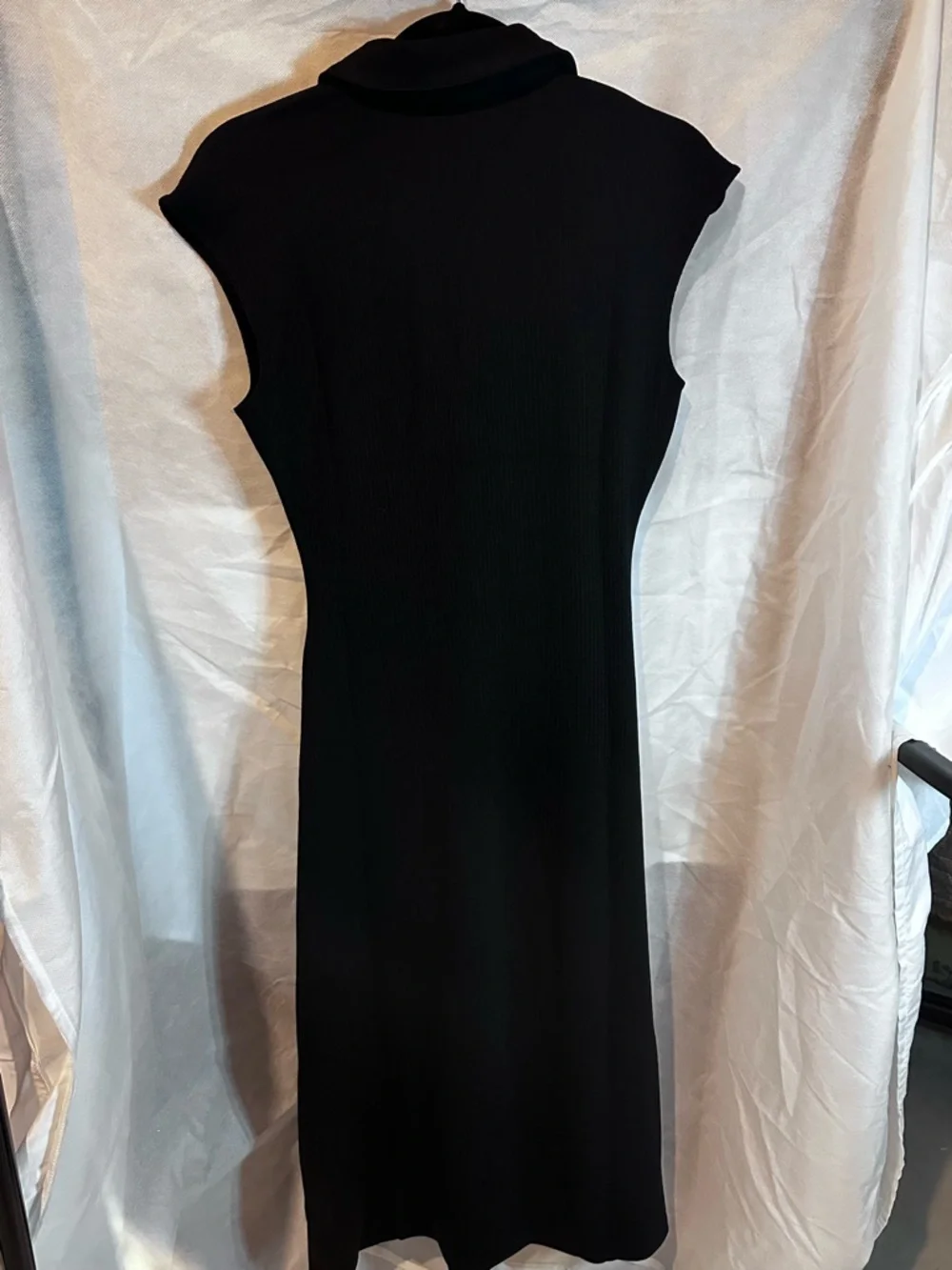 a new day Black Ribbed V-Neck Midi Dress - Picture 4 of 6
